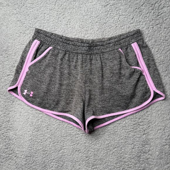Under Armour Shorts Womens Large Gray Active Heatgear - Picture 1 of 8